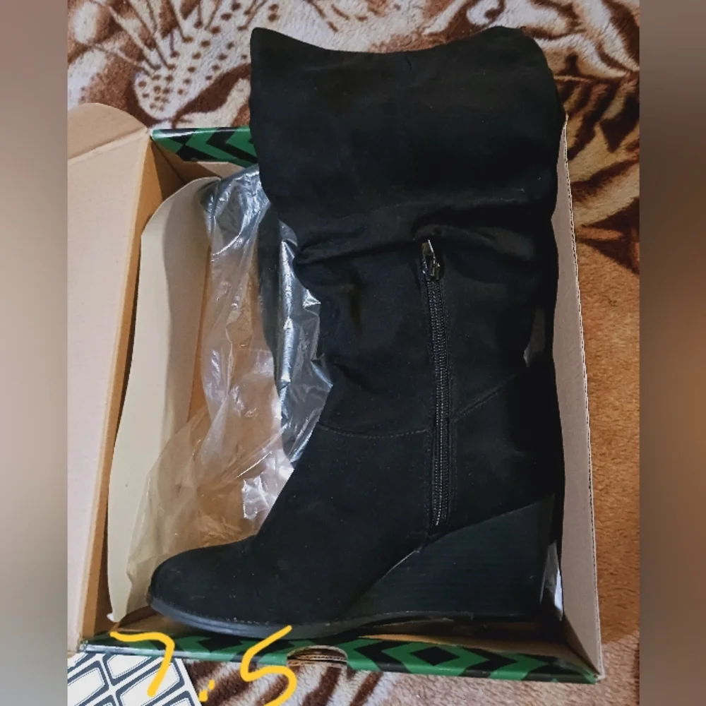 A.n.a. Black Slouch Boots 7 1/2 M - Picture 1 of 5